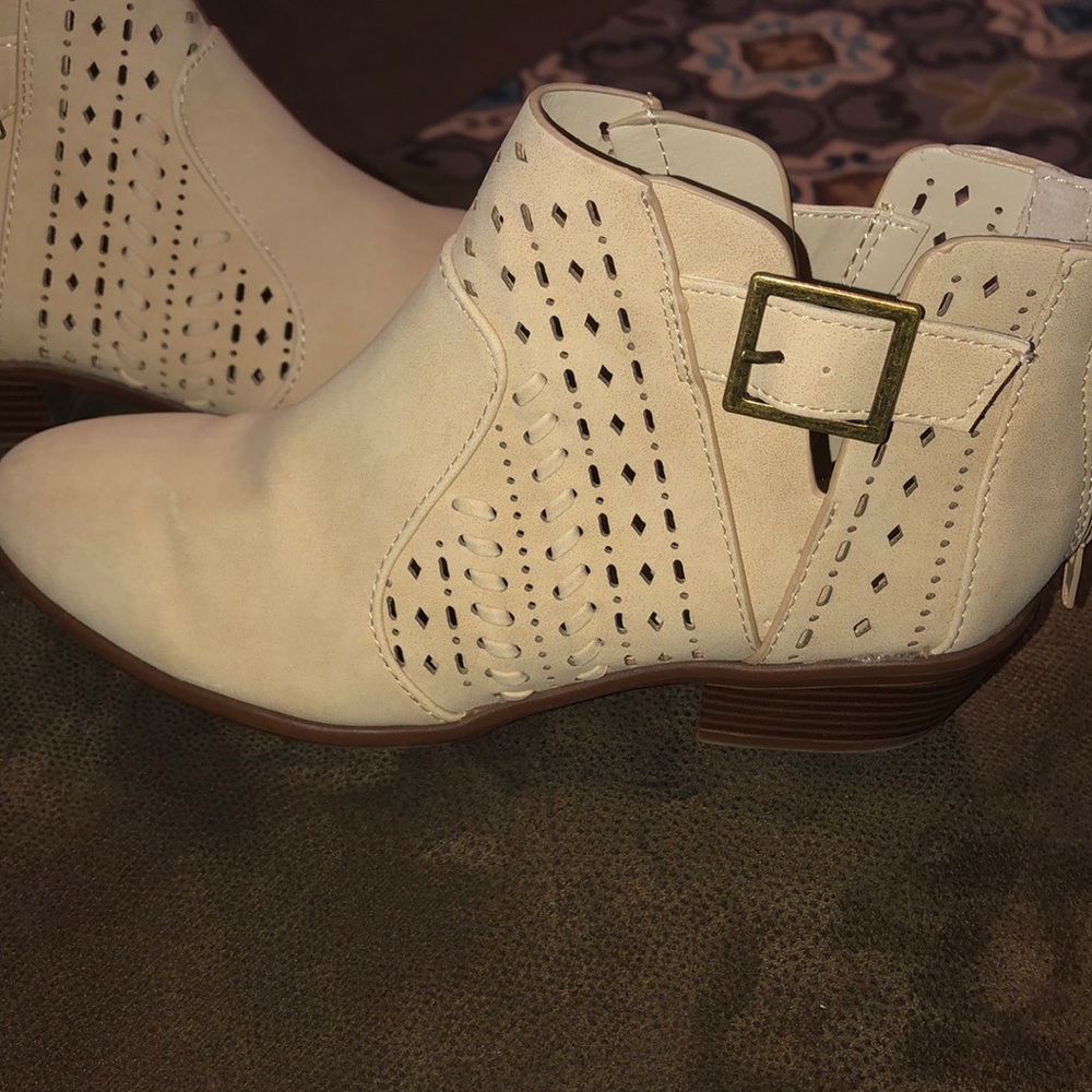 Cream booties